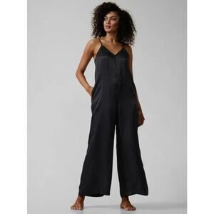 Athleta NWT Black Cupro Calm Cool Romper XL